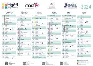 mes réalisations support calendrier
